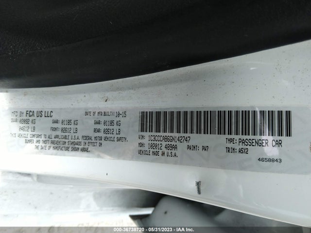 1C3CCCAB6GN142747 Chrysler 200 Limited