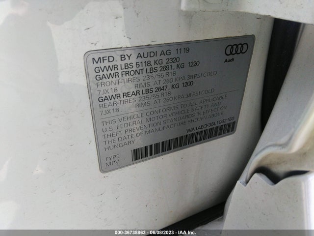 WA1AECF35L1042150 Audi Q3 PREMIUM