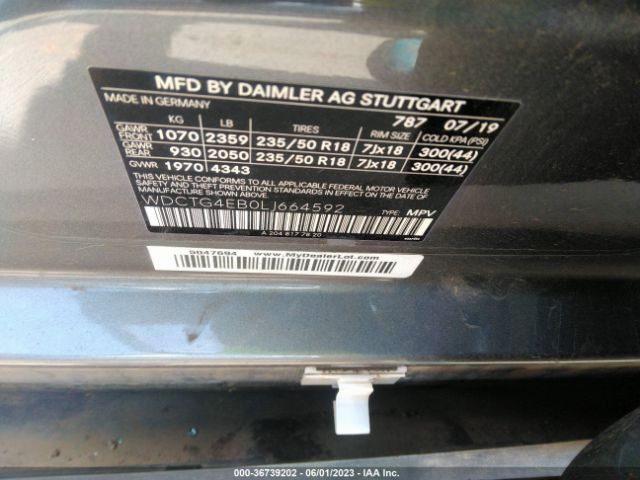 WDCTG4EB0LJ664592 Mercedes-Benz Gla Gla 250