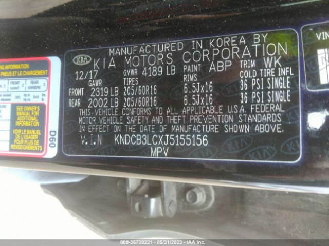 KNDCB3LCXJ5155156 KIA NIRO LX