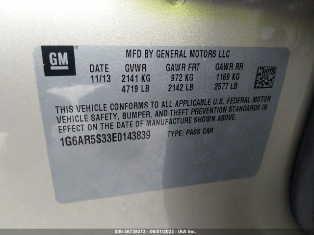 1G6AR5S33E0143839 Cadillac Cts Sedan Luxury Rwd