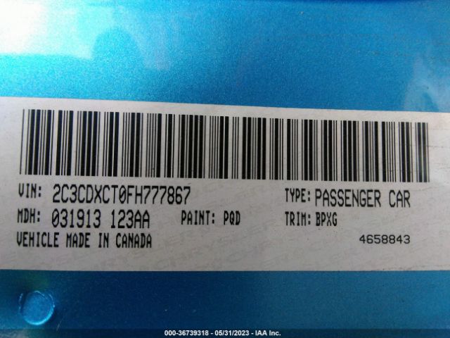 2C3CDXCT0FH777867 Dodge Charger Rt