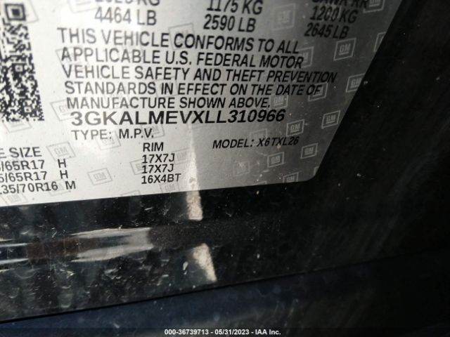3GKALMEVXLL310966 GMC Terrain Sle
