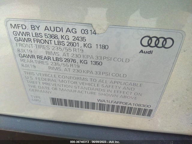 WA1LFAFP0EA108300 Audi Q5 Premium Plus