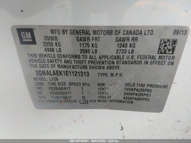 Chevrolet EQUINOX LS 2014 2GNALAEK1E1121313 Image 11