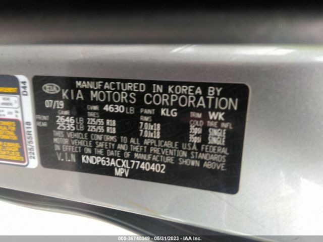 KNDP63ACXL7740402 KIA SPORTAGE S