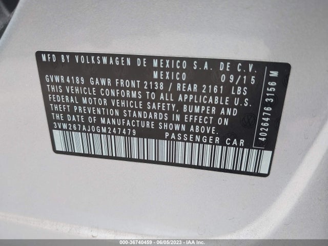 3VW267AJ0GM247479 Volkswagen Jetta Sedan 1.4t S