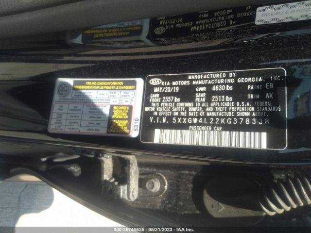 5XXGW4L22KG378338 KIA OPTIMA SX