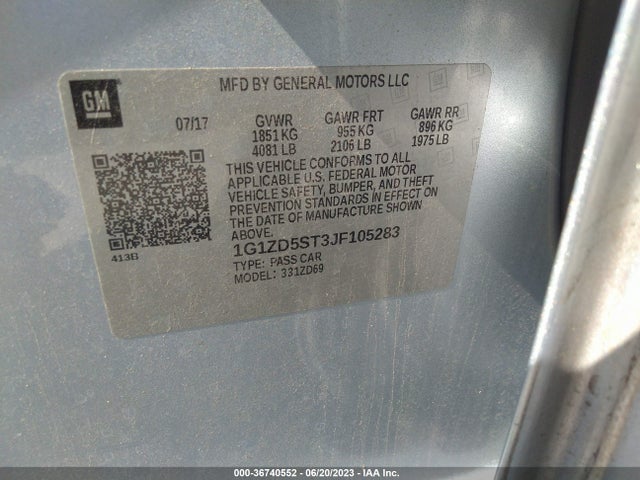 Chevrolet MALIBU LT 2018 1G1ZD5ST3JF105283 Image 9