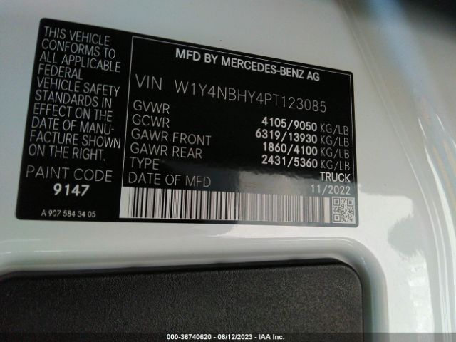 W1Y4NBHY4PT123085 Mercedes-Benz SPRINTER CARGO VAN