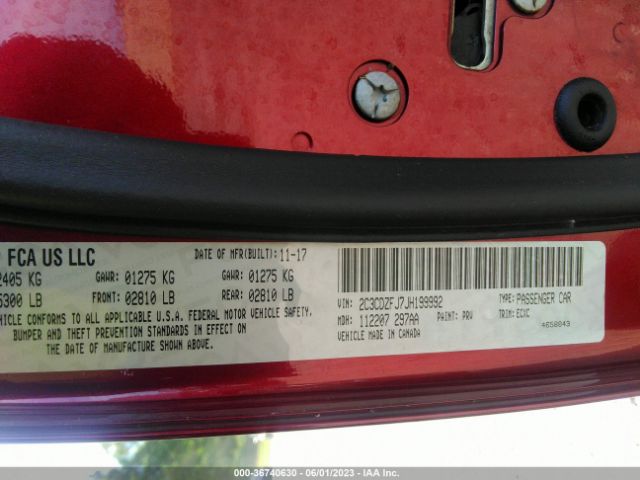 2C3CDZFJ7JH199992 Dodge Challenger