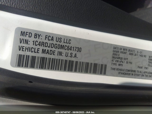 Dodge Durango Gt Plus 2021 1C4RDJDG0MC641730 Image 9