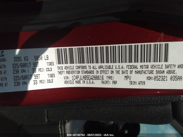 1C4PJLAB5EW288616 Jeep Cherokee Sport
