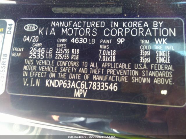 KNDP63AC6L7833546 KIA SPORTAGE S