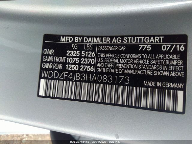 WDDZF4JB3HA083173 Mercedes-Benz E-class E 300