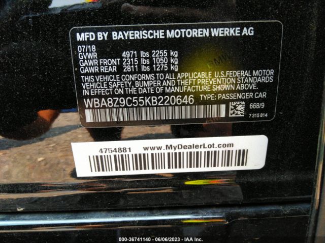 WBA8Z9C55KB220646 BMW 3 Series 330i Xdrive