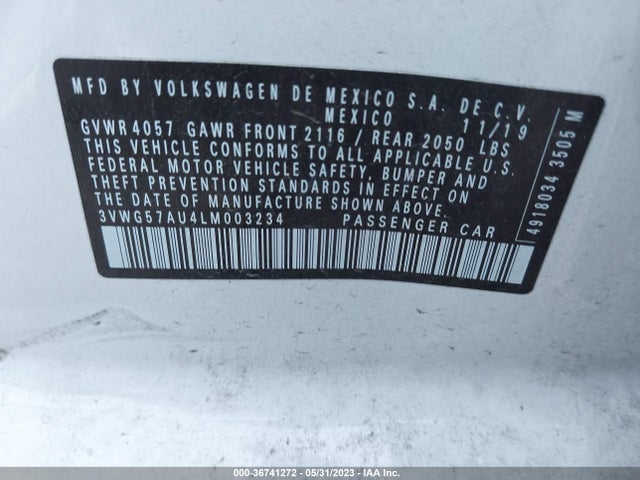 2020 Volkswagen Golf, VIN: 3VWG57AU4LM003234