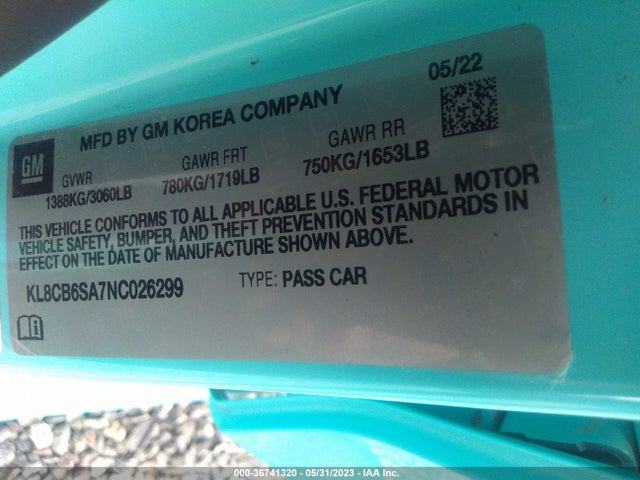 Chevrolet SPARK LS 2022 KL8CB6SA7NC026299 Image 9