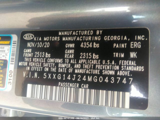 5XXG14J24MG043747 KIA K5 LXS
