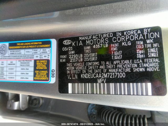 KNDEUCAA2M7217100 KIA SELTOS S