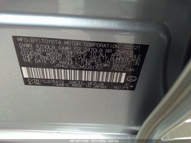 JTHGZ1B22M5041701 Lexus Is Is 350 F Sport