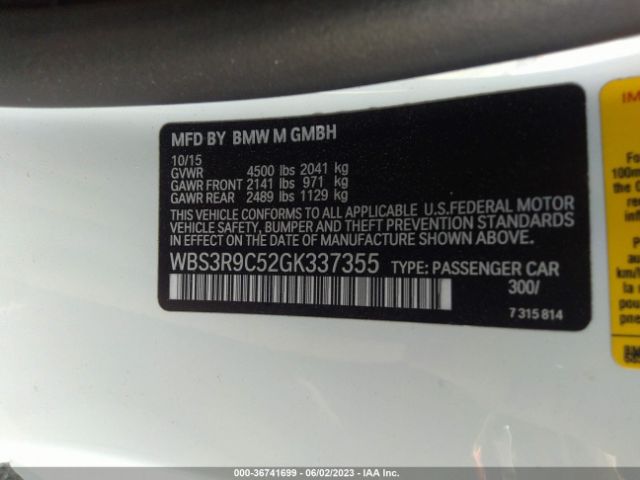 WBS3R9C52GK337355 BMW M4