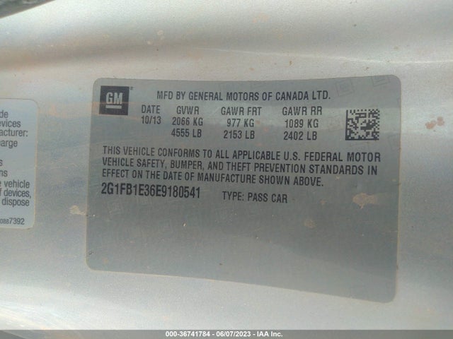 Chevrolet CAMARO LT 2014 2G1FB1E36E9180541 Image 9