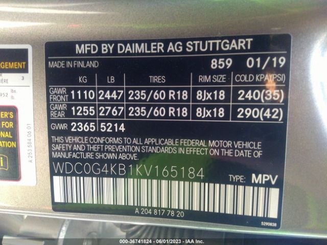 WDC0G4KB1KV165184 Mercedes-Benz Glc Glc 300
