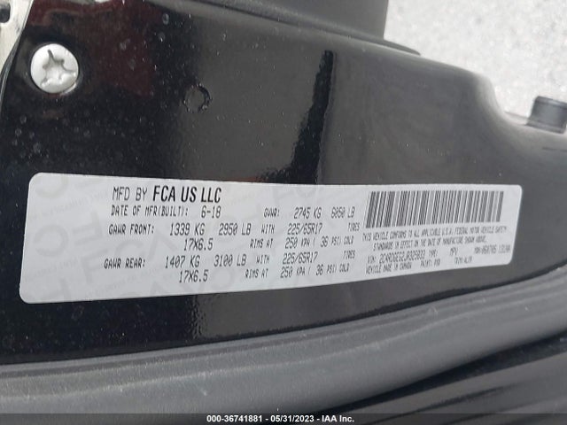 Dodge Grand Caravan Gt 2018 2C4RDGEG2JR325833 Image 9