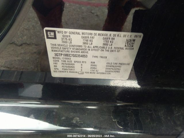 3GTP1MEC7GG354853 GMC Sierra 1500 Sle