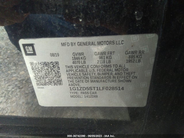 Chevrolet MALIBU LT 2020 1G1ZD5ST1LF028514 Image 10