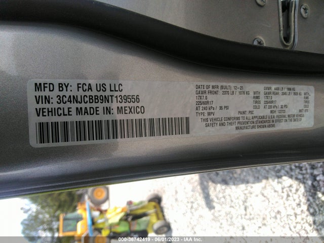3C4NJCBB9NT139556 Jeep Compass Latitude