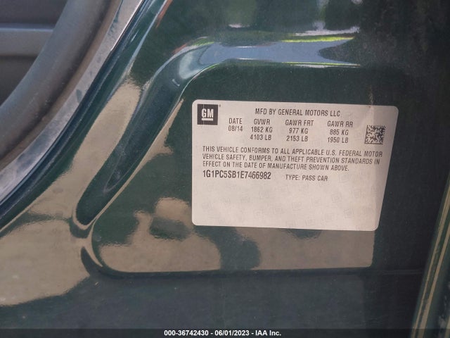 Chevrolet Cruze 1lt 2014 1G1PC5SB1E7466982 Image 10