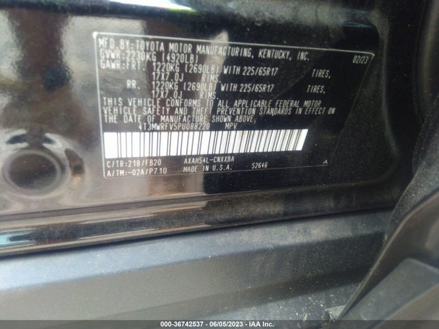 2023 TOYOTA RAV4 HYBRID LE VIN: 4T3MWRFV5PU088220
