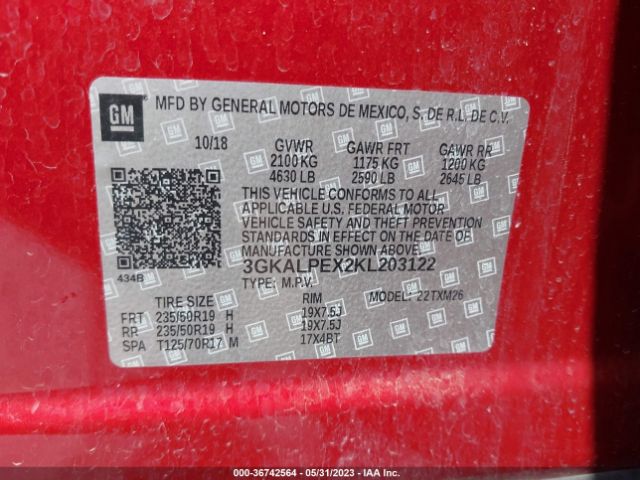 3GKALPEX2KL203122 GMC Terrain Slt