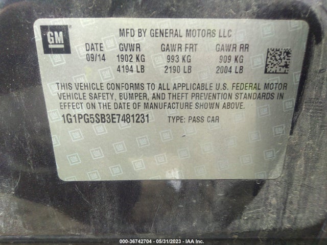 Chevrolet CRUZE LTZ 2014 1G1PG5SB3E7481231 Image 10