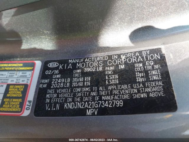 KNDJN2A21G7342799 KIA Soul Base