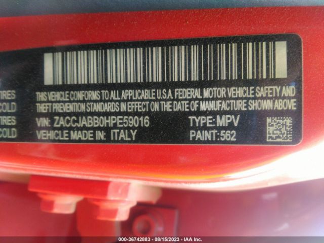 ZACCJABB0HPE59016 Jeep Renegade Latitude