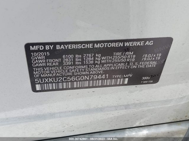5UXKU2C56G0N79441 BMW X6 Xdrive35i