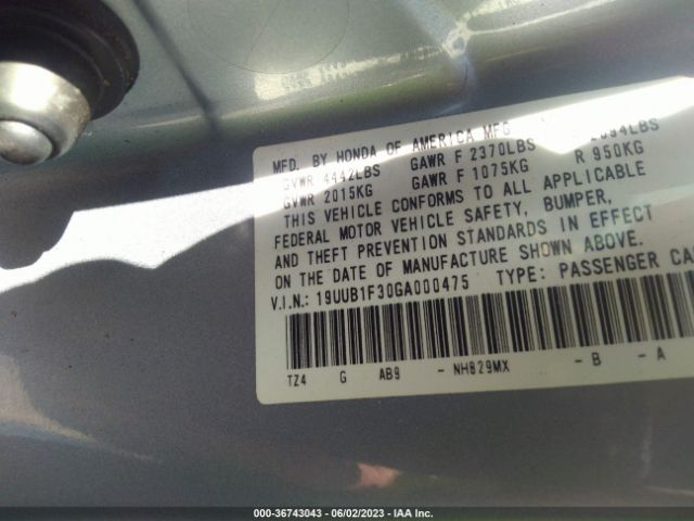19UUB1F30GA000475 Acura TLX