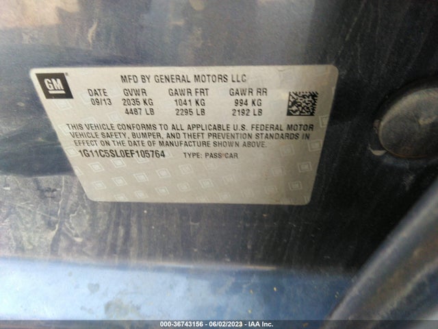 Chevrolet MALIBU LT 2014 1G11C5SL0EF105764 Image 10