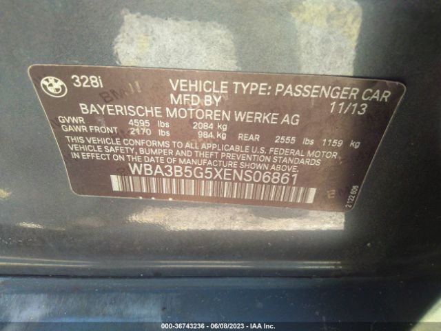 WBA3B5G5XENS06861 BMW 3 Series 328i Xdrive