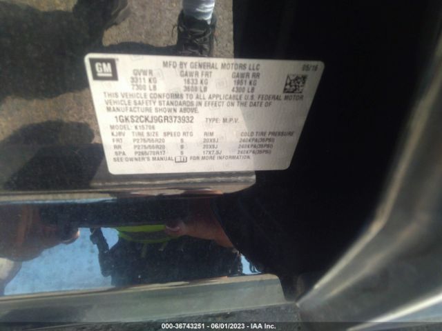 1GKS2CKJ9GR373932 GMC YUKON DENALI