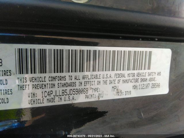 1C4PJLLB5JD590068 Jeep Cherokee Latitude Plus