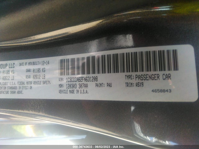 Chrysler 200 Limited 2015 1C3CCCAB2FN631208 Image 10