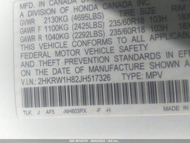Honda Cr-v Ex-l 2018 2HKRW1H82JH517326 Image 11