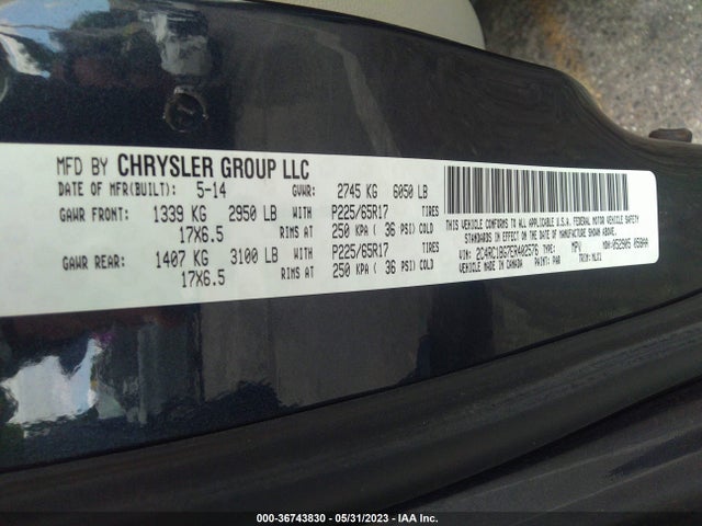 2C4RC1BG7ER402576 Chrysler Town & Country Touring