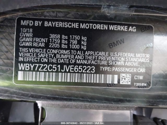 WBY7Z2C51JVE65223 BMW I3