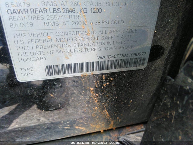 WA1DECF39M1090572 Audi Q3 S Line Premium