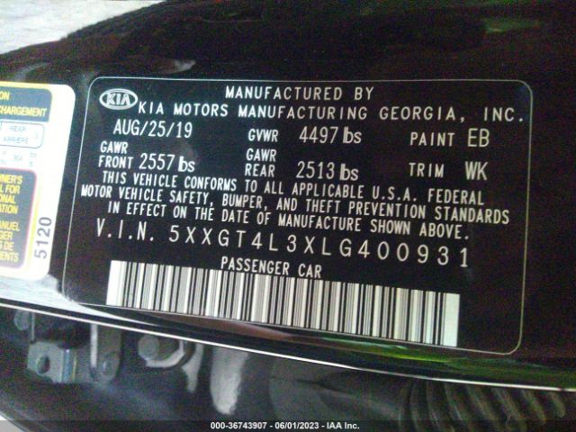 5XXGT4L3XLG400931 KIA Optima Lx
